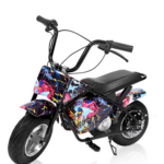 xe máy điện mini ngồi lái 24v 350w 2 bình acquy 8 ah xe cho bé xe máy scooter moto mini mau cam