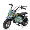 xe máy điện mini ngồi lái 24v 350w 2 bình acquy 8 ah xe cho bé xe máy scooter moto mini mau xanh van 3d