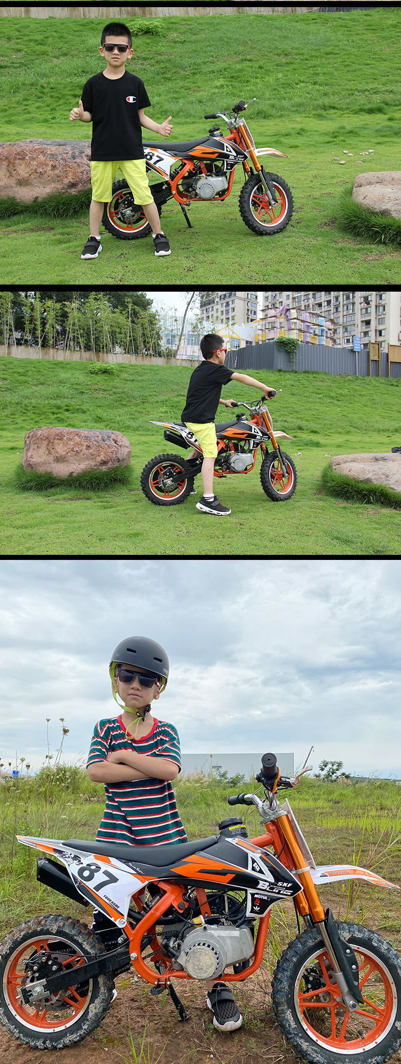 bé lái xe cào cào mini 50cc xăng pha nhớt 2 thì người lớn chơi được