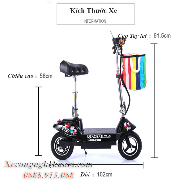kích thước xe điện mini