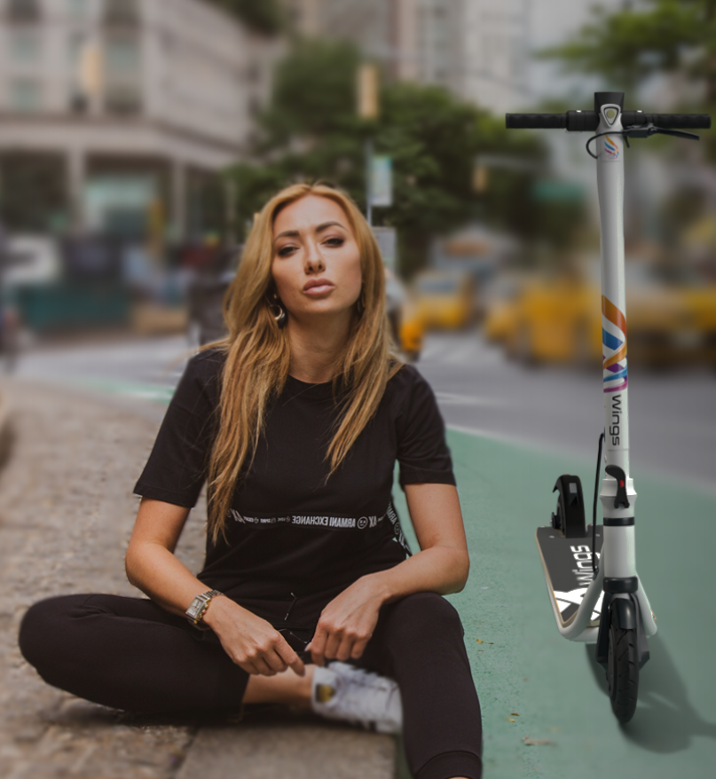 xe scooter điện wings pro 2 màu trắng