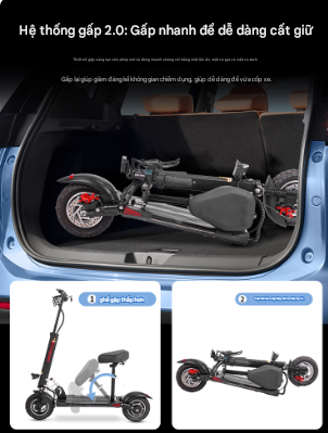 Gập xe scooter gấp gọn instigo