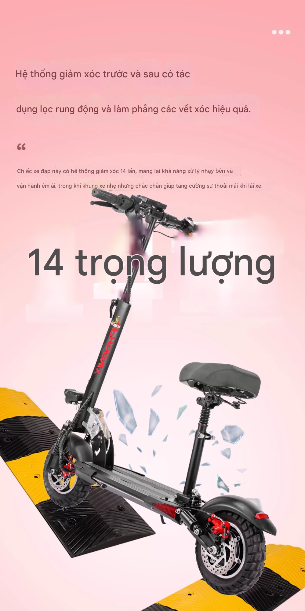 hệ thống giảm sóc của xe scooter sport instigo 2.0